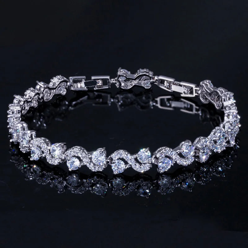 Silver Cubic Zirconia Tennis Bracelet