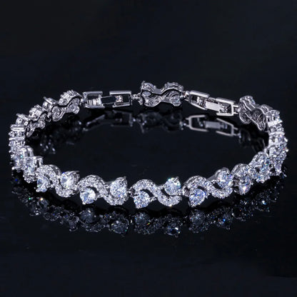 Silver Cubic Zirconia Tennis Bracelet
