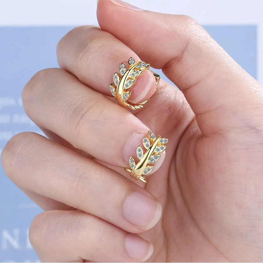 925 Sterling Silver Tree Branch Hoop Earrings for Women