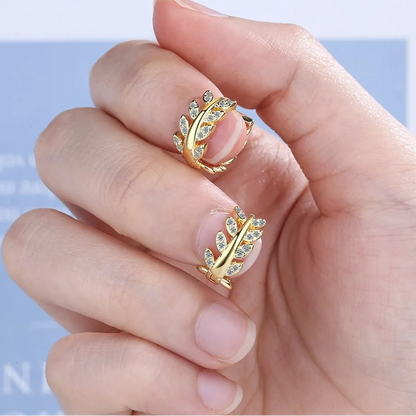 925 Sterling Silver Tree Branch Hoop Earrings for Women