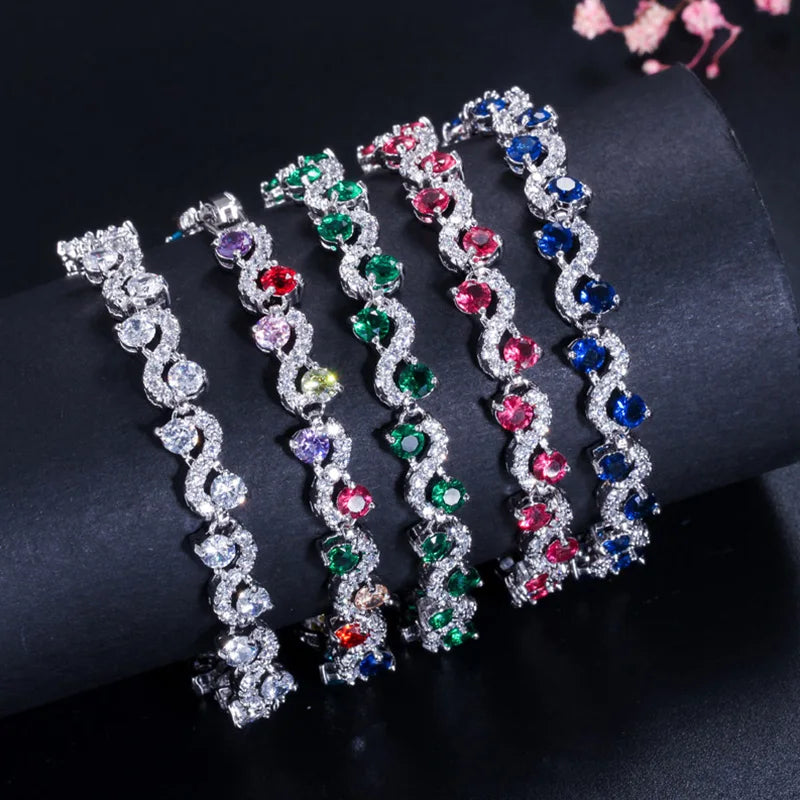Silver Cubic Zirconia Tennis Bracelet