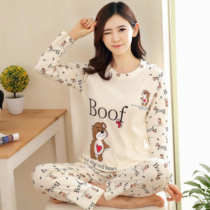 2-Piece Teacup Print Pajama Set