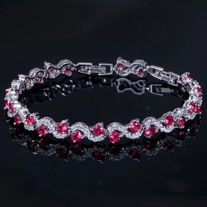 Silver Cubic Zirconia Tennis Bracelet