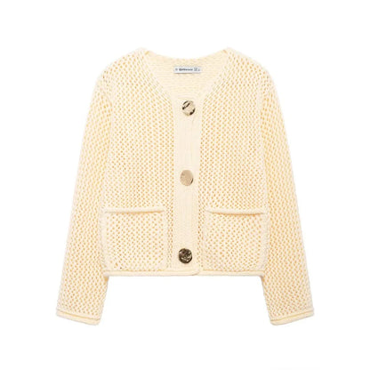 Knitted Button Cardigan for Women