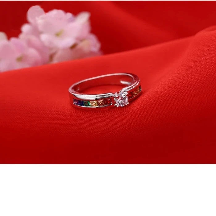 925 Silver Cubic Zirconia Ring | Tension Setting | Engagement & Wedding