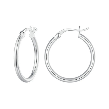 JEW021ER   925 Sterling Silver Hypoallergenic Hoop Earrings for Women, Gold Plated Lightweight Hoops Comfortable - Klixstore