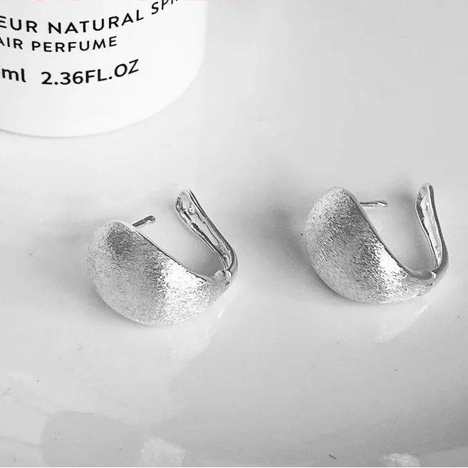 925 Sterling Silver Geometric Hoop Earrings for Women