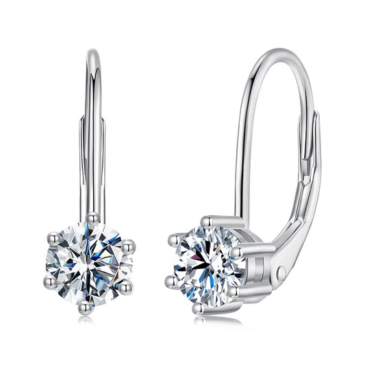 JEW013ER    Brilliant Round Cut Lab Created Diamond Dangle Earrings - Klixstore