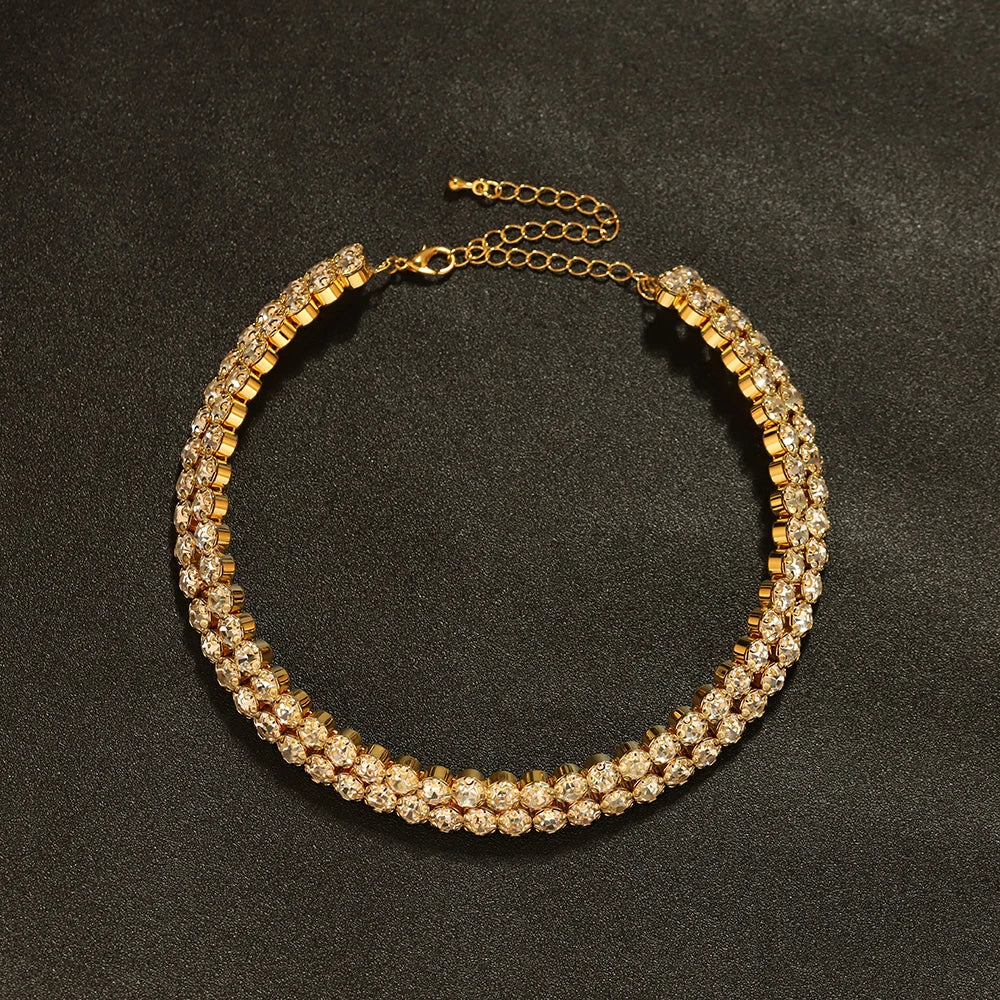 Gold Crystal African Bridal Jewelry Set