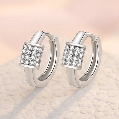 925 Sterling Silver Charm Hoop Earrings