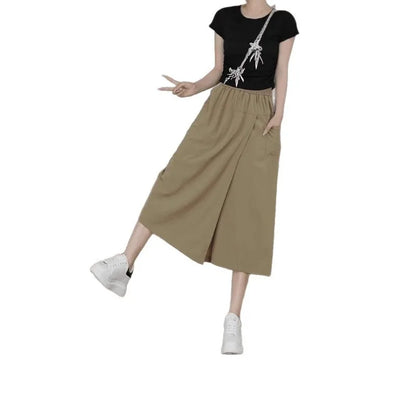 High Waist 7-Point Wide Leg Pants for Women