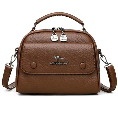 Luxury Designer Checkered Crossbody Shoulder Bag