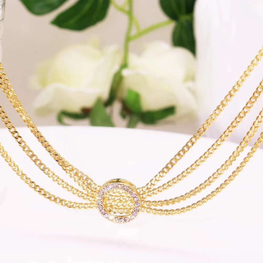 Trendy 2025 Hip Hop Cuban Chain Jewelry Set with Zircon Accents