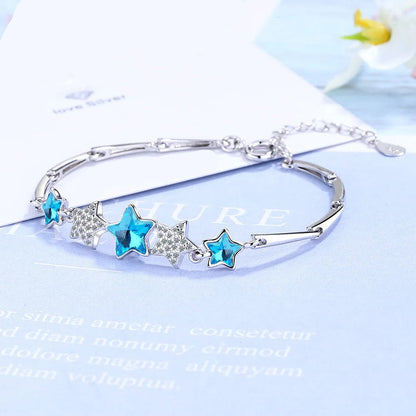 925 Silver Star Pendant Fashion Bracelet