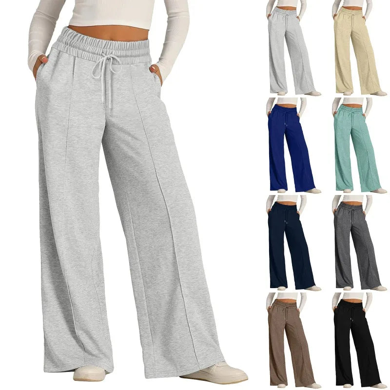 Summer Casual Tie Wide Leg Pants for Women
