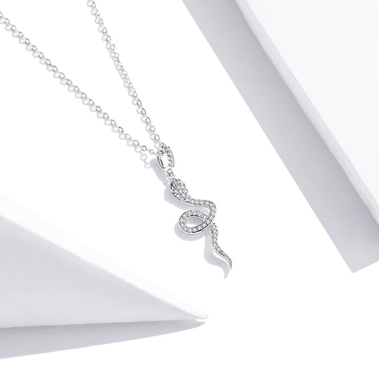 Silver Snake  Necklace