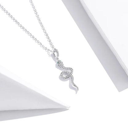 Silver Snake  Necklace