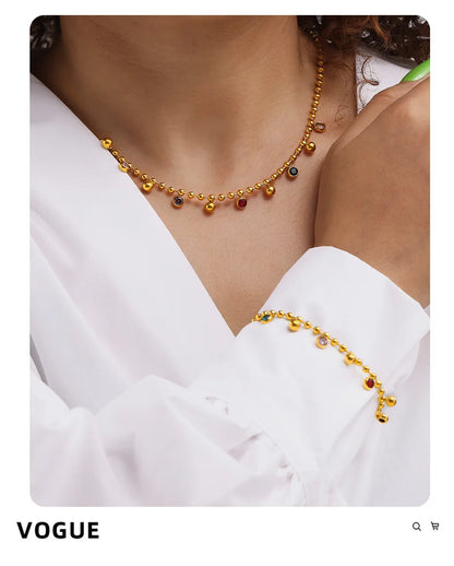 Boho Glass Bead Jewelry Set for Women