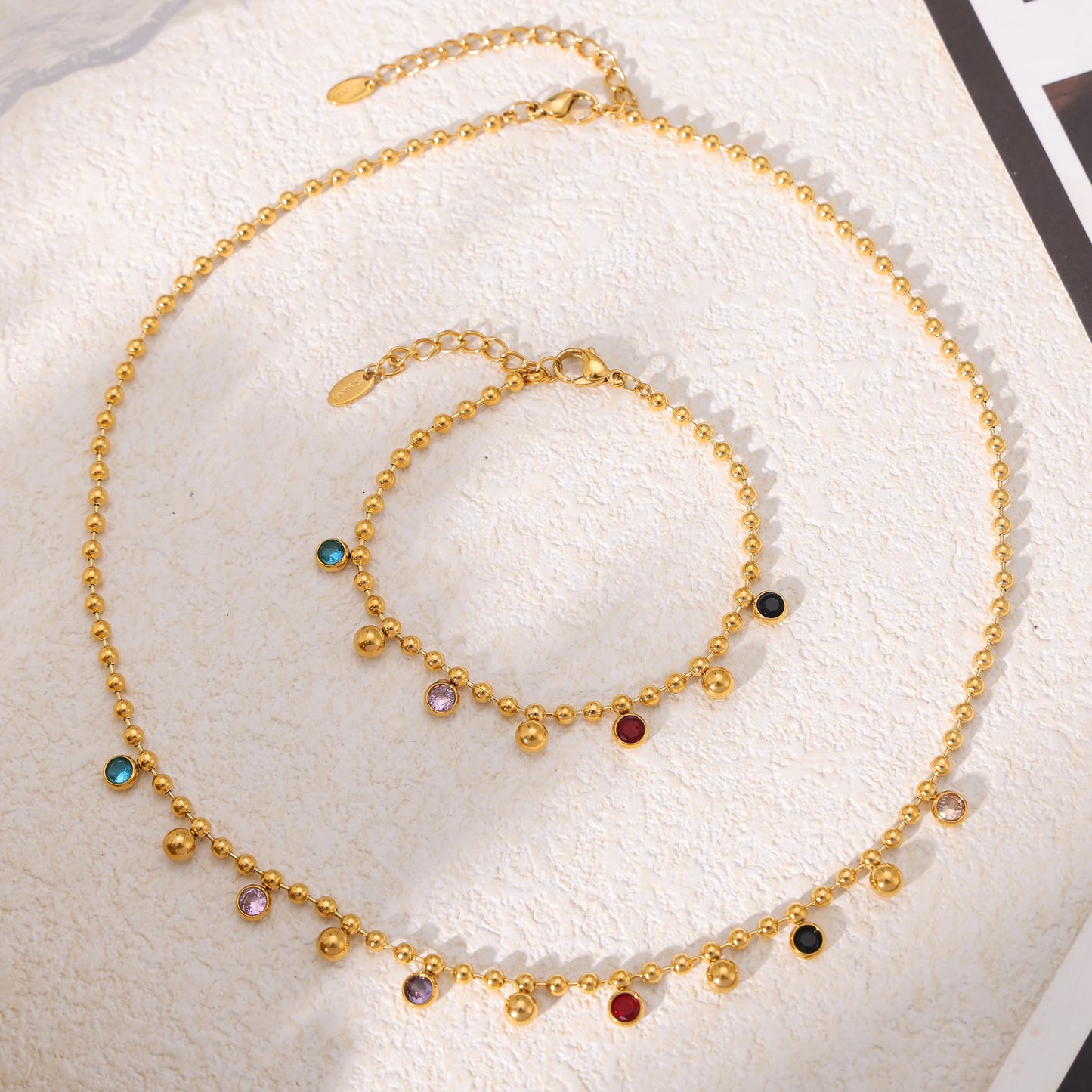 Boho Glass Bead Jewelry Set for Women