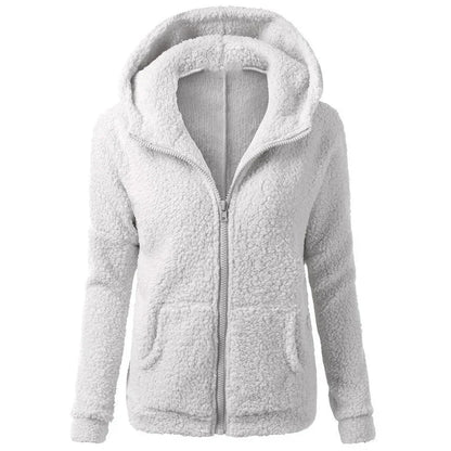 Women’s Warm Fleece Zip-Up Hoodie Coat