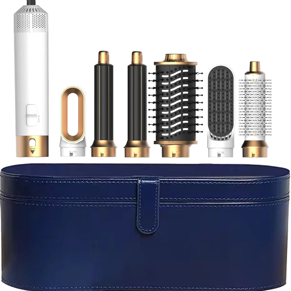 6-in-1 Ionic Hot Air Brush Hair Styler & Blow Dryer with Detachable Heads