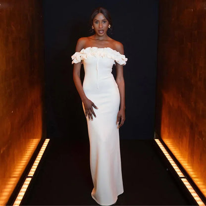 CLO013DJ
Women Slash Neck Sleeveless Long Maxi Formal Dress Shoulder Ruched Backless Lace-up Slim Party Evening Dresses - Klixstore