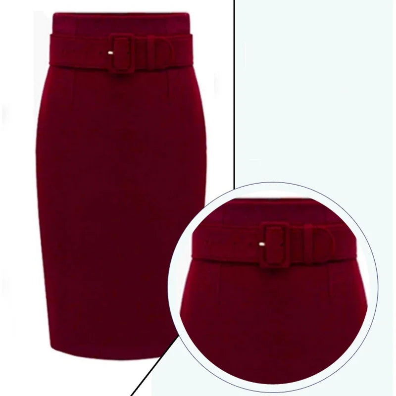 Women's High Waist Pencil Skirt 2025