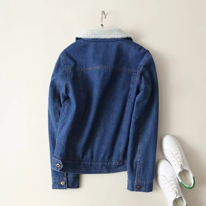 Women’s Denim Lambswool Jacket 2025