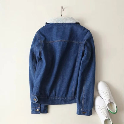 Women’s Denim Lambswool Jacket 2025
