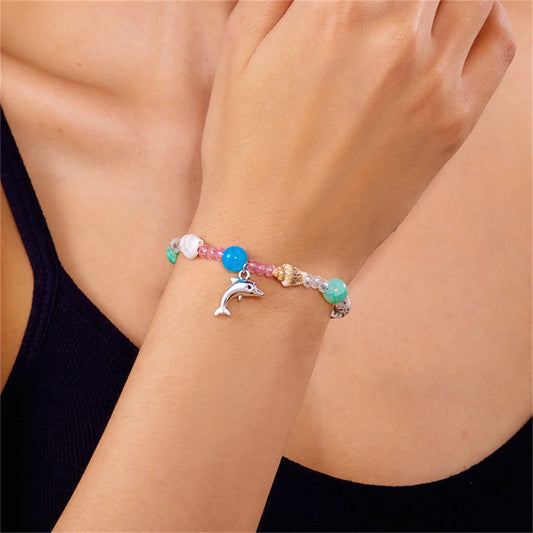 Shell Beads Dolphin Starfish Bracelet