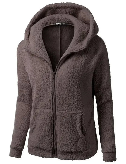 Women’s Warm Fleece Zip-Up Hoodie Coat