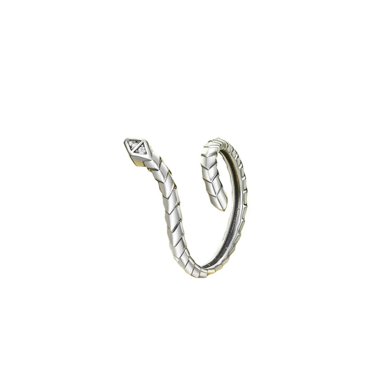 JEW002R  925 Sterling Silver Snake Ring for Women, Adjustable - Klixstore