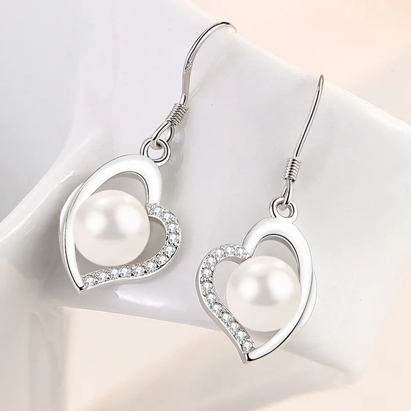 925 Sterling Silver Original Charm Double Hoop Earrings