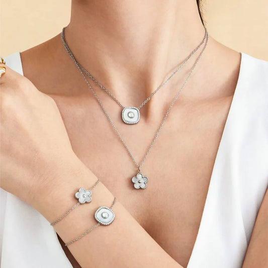 Flower Pendant Jewelry Set for Women