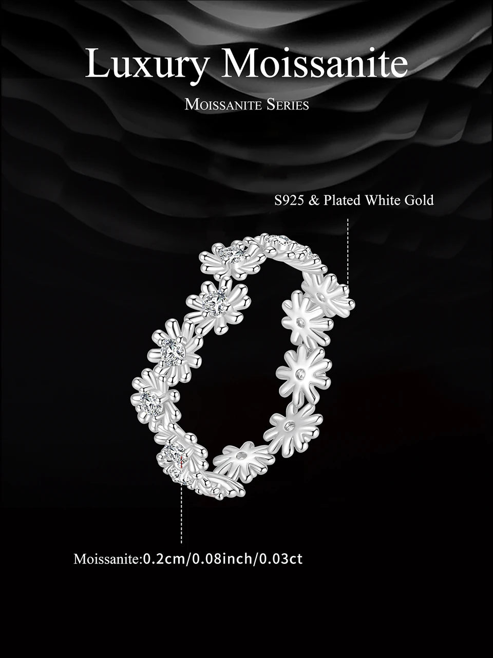 Engagement Love  Flower Band Ring