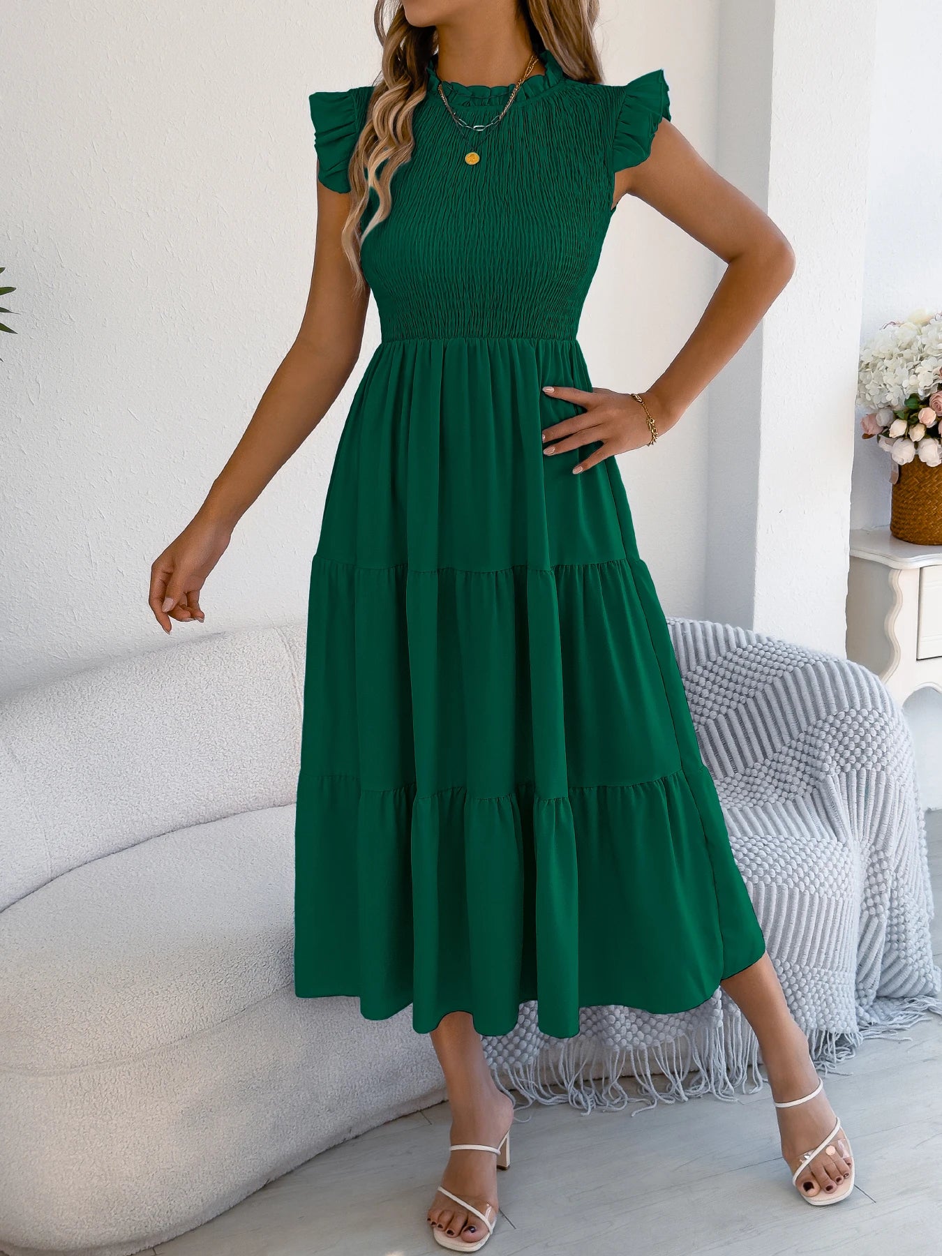 Ruffled Tiered Maxi Dress