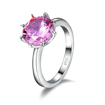 925 Sterling Silver Cubic Zirconia Engagement Ring