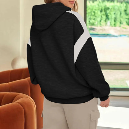 Round Neck Zipper Warm Sweatshirt for Women