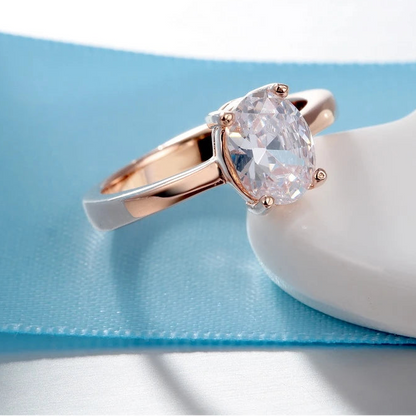 Elegant 925 silver cubic zirconia wedding rings