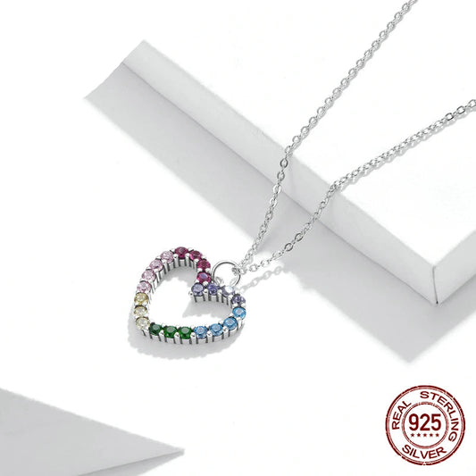 Rainbow Colorful Heart Jewelry Set