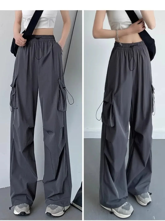 Female High Waist  Loose Pants