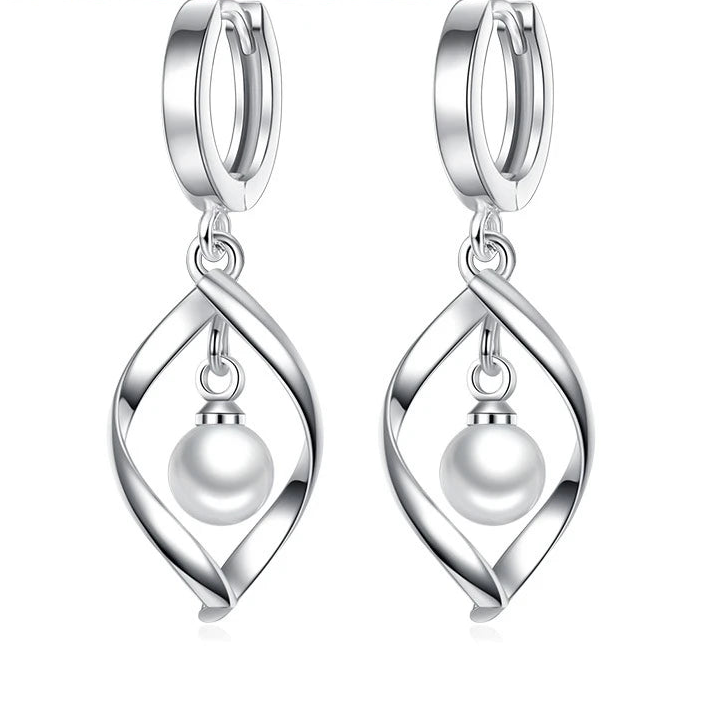 925 Sterling Silver Pearl Earrings for Women