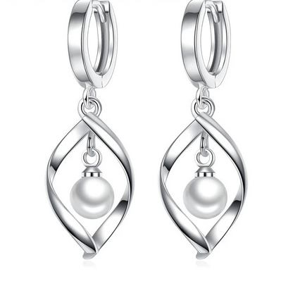 925 Sterling Silver Pearl Earrings for Women