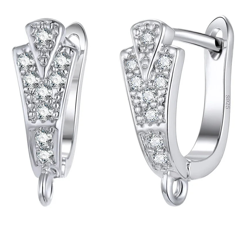 925 Sterling Silver Korean Earring Findings for DIY Jewelry