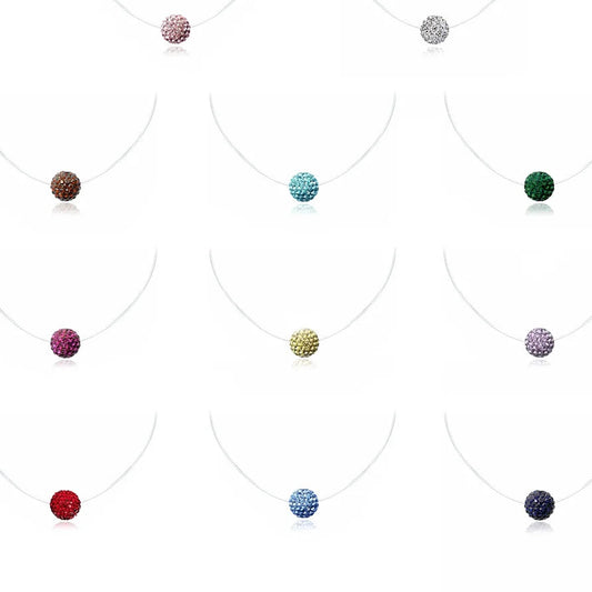 Crystal Pendant Transparent Line Necklace for Women