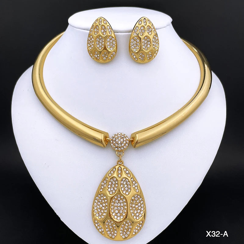 Dubai Wedding Necklace & Earrings Set