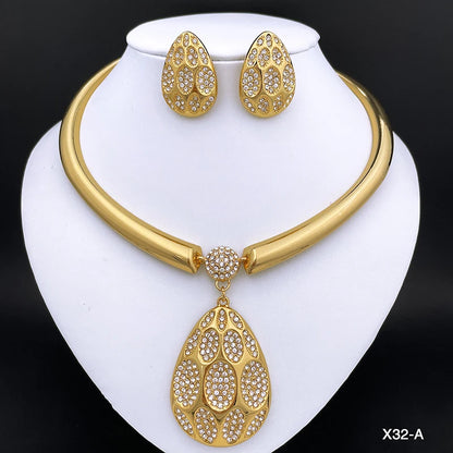 Dubai Wedding Necklace & Earrings Set
