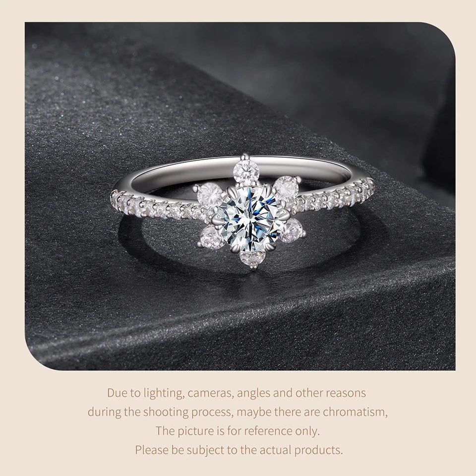 Round Cut Moissanite Wedding Ring