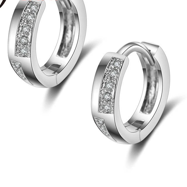 925 Sterling Silver Elegant Hoop Earrings for Women