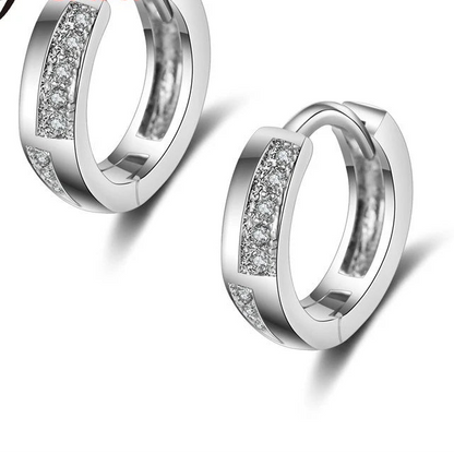 925 Sterling Silver Elegant Hoop Earrings for Women